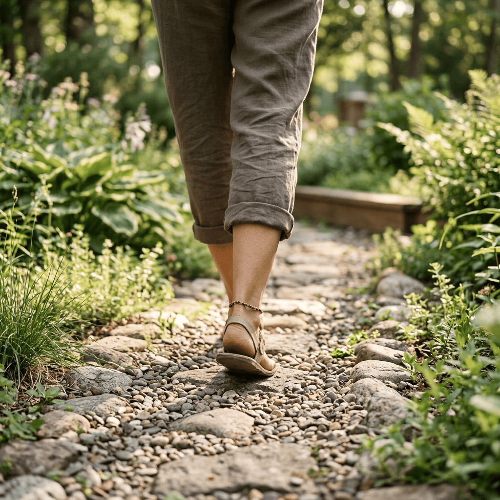Lower legs walking forward